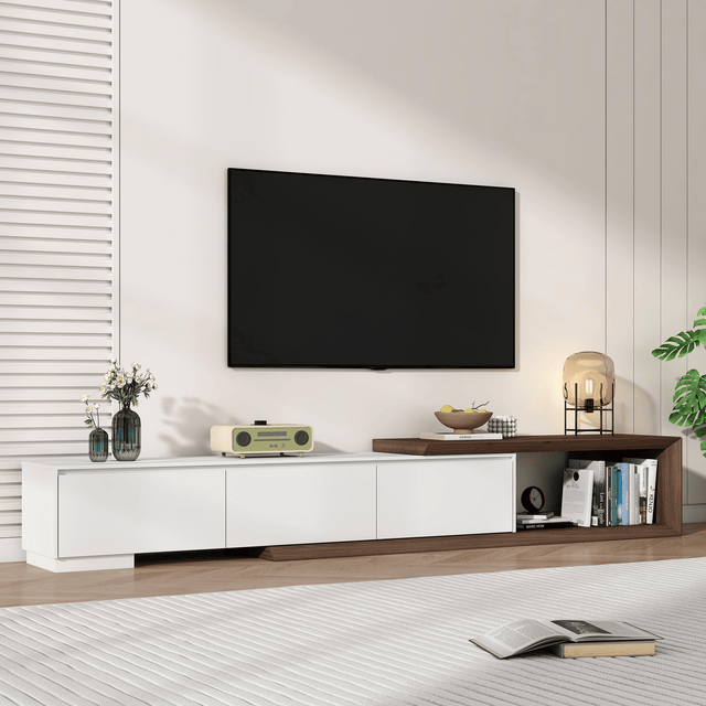 Extendable Modern TV Stand Entertainment Center