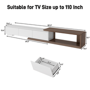 Extendable Modern TV Stand Entertainment Center