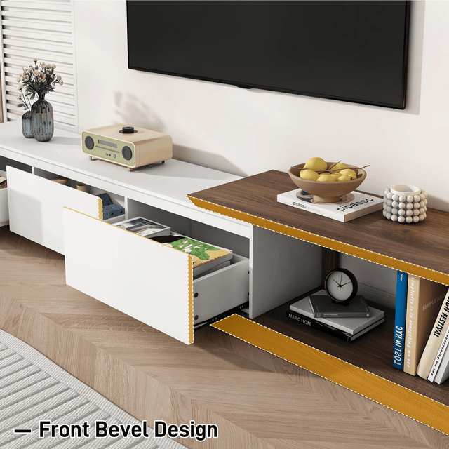Extendable Modern TV Stand Entertainment Center