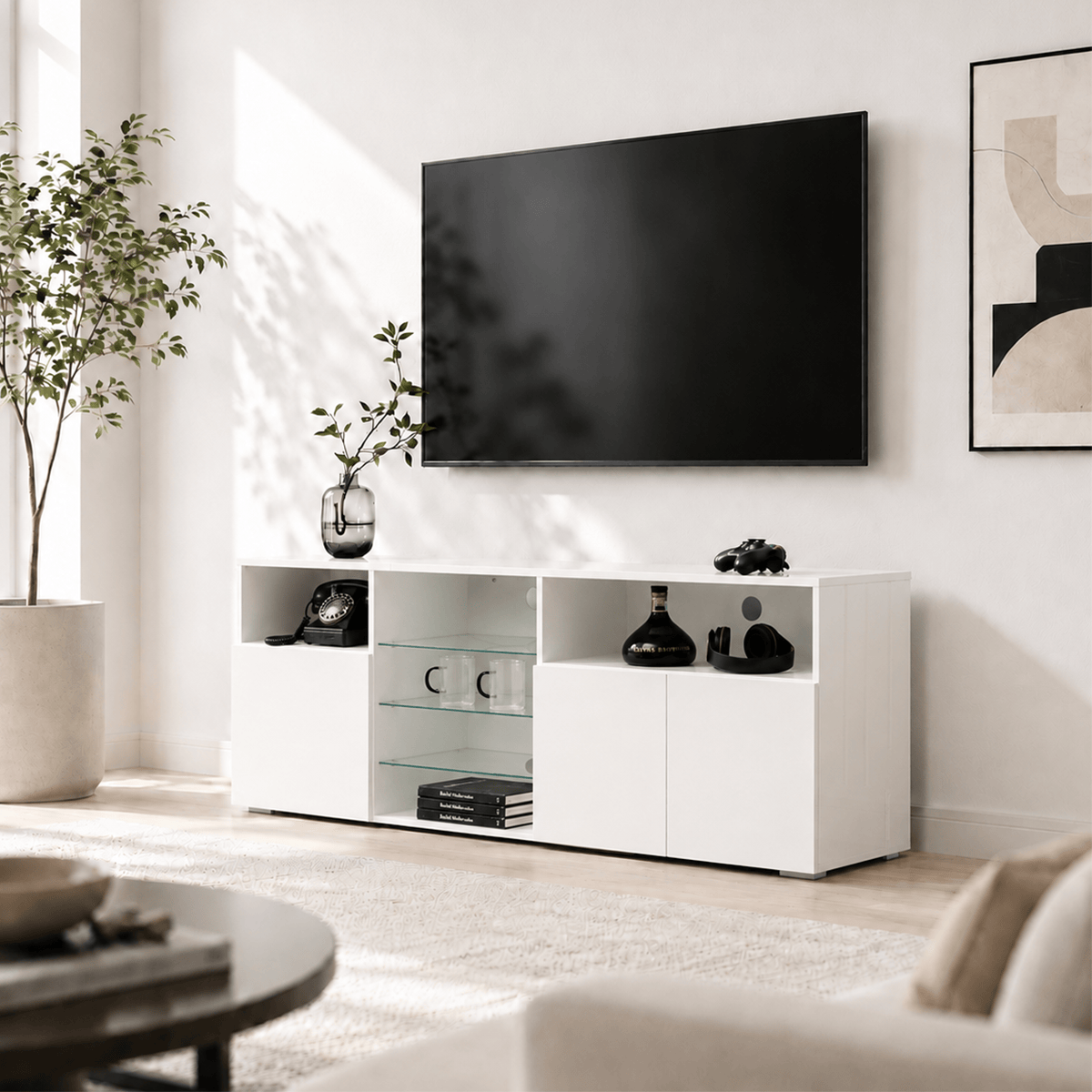 Modern Farmhouse TV Stand  75/80/85 Inch TVs