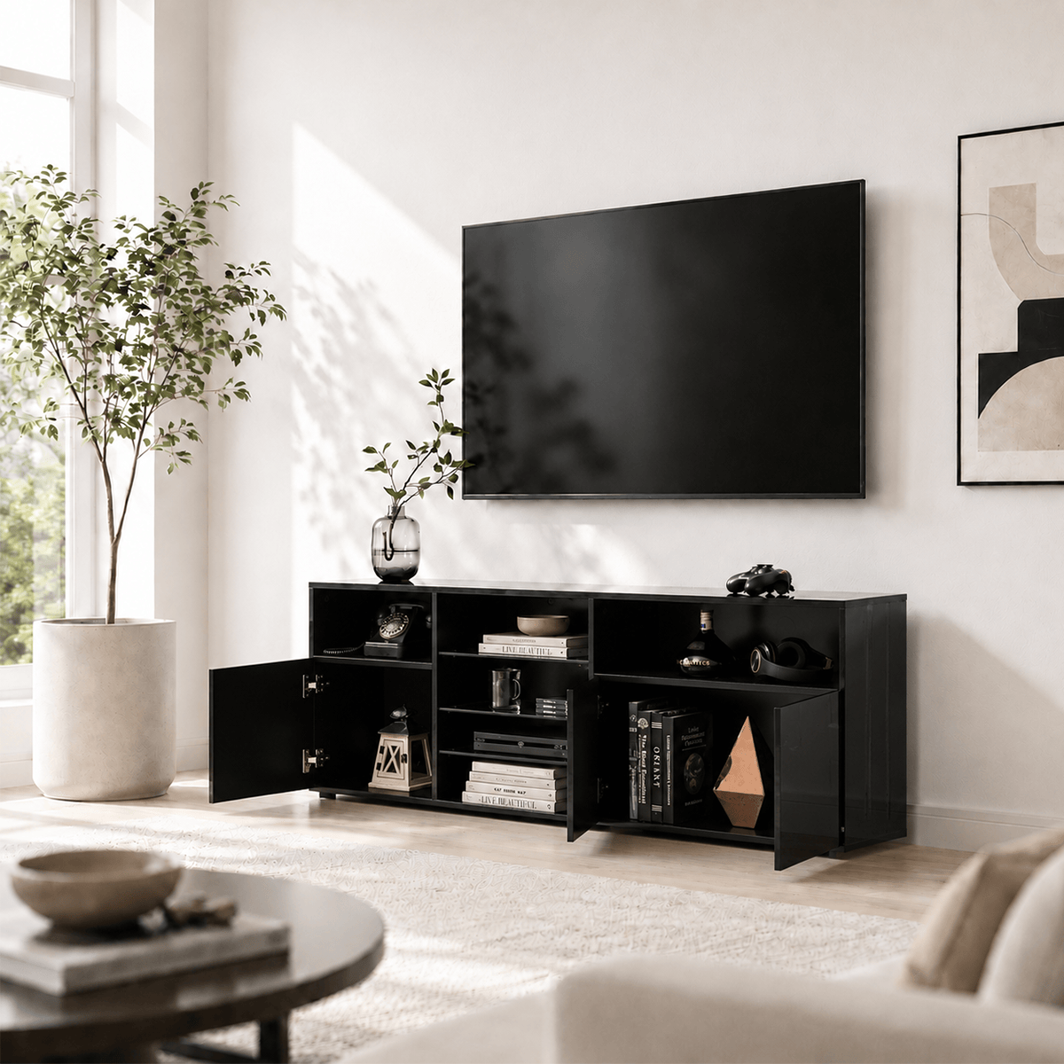 Modern Farmhouse TV Stand  75/80/85 Inch TVs