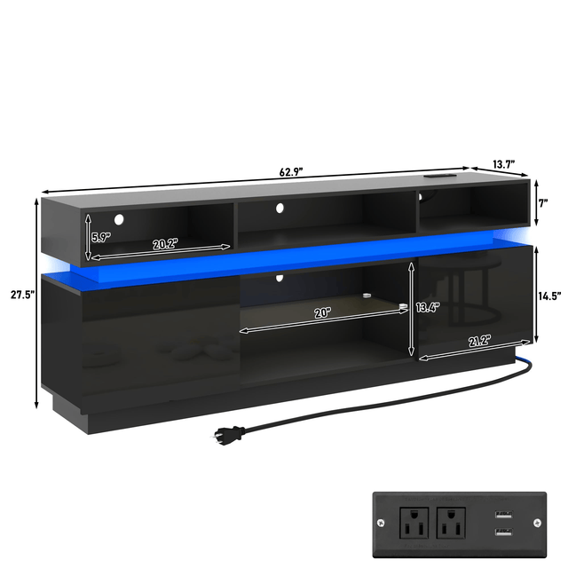 Electric Fireplace 63"/ 71"/ 82.7"/ 92.5" TV Stand Entertainment Center
