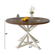 Round Wood Kitchen Dining Room Table