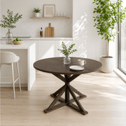 Round Wood Kitchen Dining Room Table