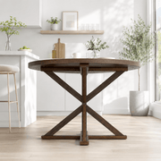 Round Wood Kitchen Dining Room Table